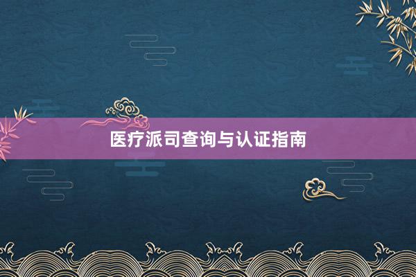 医疗派司查询与认证指南